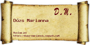 Dúzs Marianna névjegykártya