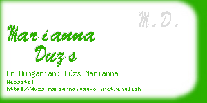 marianna duzs business card
