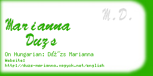 marianna duzs business card